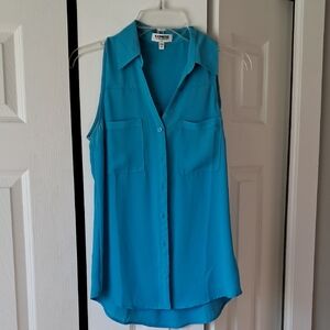 Express Turquoise Sleeveless Blouse